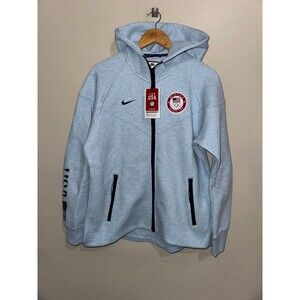 Nike Team USA Olympics Tech Fleece Windrunner Full-Zip Hoodie Women L FN1340-441